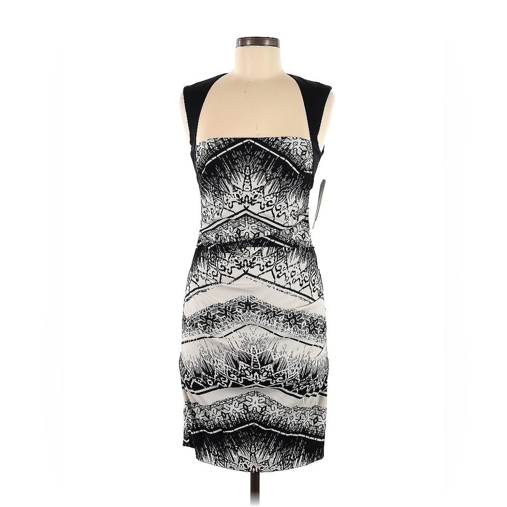 Nicole Miller Artelier Silk Blend Black and White Dress Size 6